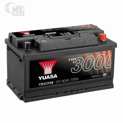 Аккумулятор  Yuasa SMF Battery   [YBX3110] 6СТ-80 Ач R EN720 А 315x175x175 мм